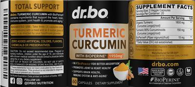 Turmeric Curcumin label