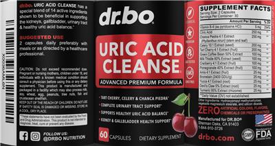 Uric Acid Cleanse label