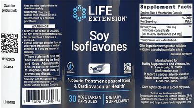 Soy Isoflavones label