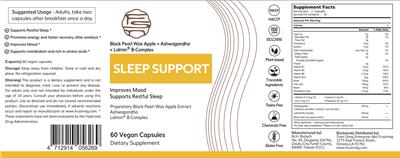 Sleep Support label