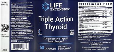 Triple Action Thyroid label