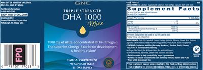 Triple Strength DHA 1000 Mini label