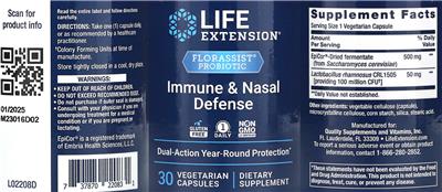 Immune & Nasal Defense label