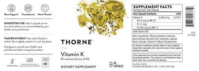 Vitamin K label