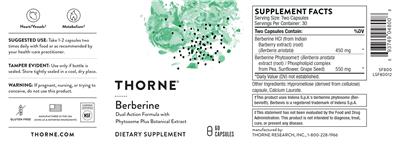 Berberine label