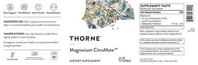 Magnesium CitraMate label