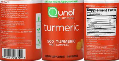 Turmeric 500 mg label