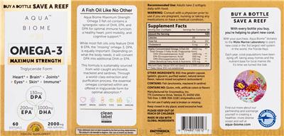Omega-3 Maximum Strength 2000 mg Lemon label