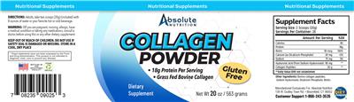 Collagen Powder label
