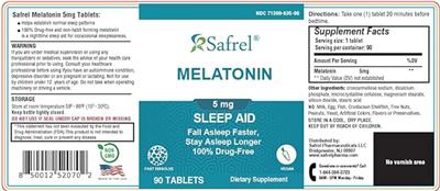 Melatonin 5 mg label