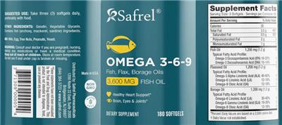 Omega 3-6-9 3600 mg label