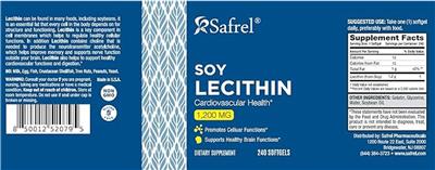 Soy Lecithin 1200 mg label