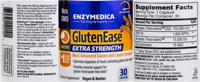 GlutenEase Extra Strength label