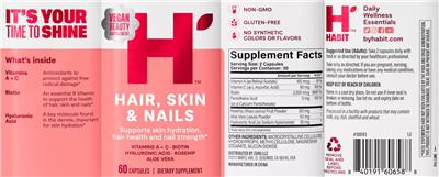Hair, Skin & Nails label