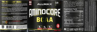 AMINOCORE BCAA Fruit Punch label