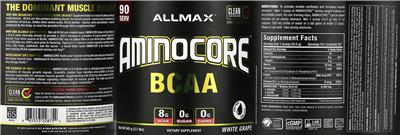 AMINOCORE BCAA White Grape label