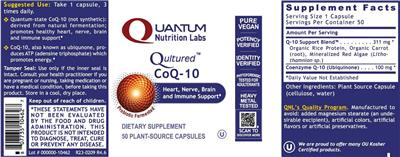 Qultured CoQ-10 label