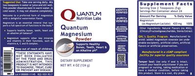 Quantum Magnesium Powder label