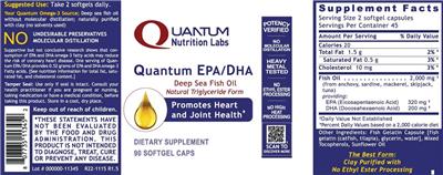 Quantum EPA/DHA label