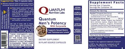 Quantum Men's Potency label