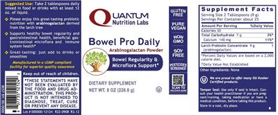 Bowel Pro Daily label