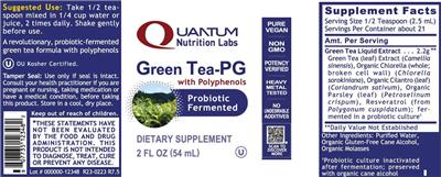 Green Tea-PG label