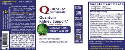 Quantum Kidney Support label