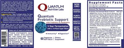Quantum Probiotic Support label