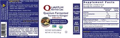 Quantum Fermented Turmeric/Ginger label