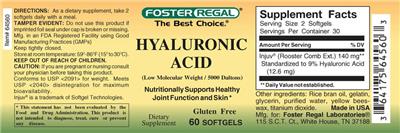 Hyaluronic Acid label