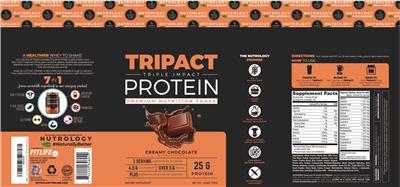 TriPact Protein Creamy Chocolate label