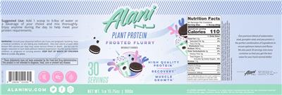 Plant Protein Frosted Flurry label