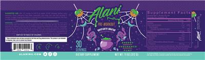 Pre-Workout Witch's Brew label