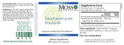Saccharomyces Boulardii label