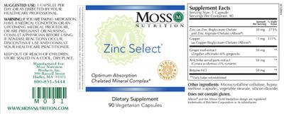 Zinc Select label