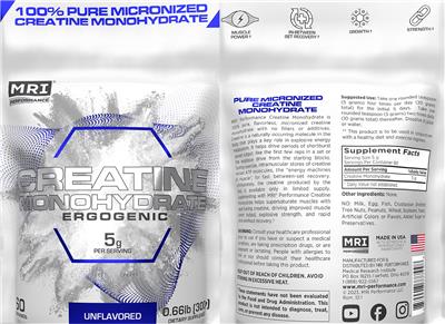 Creatine Monohydrate Ergogenic 5 g Unflavored label