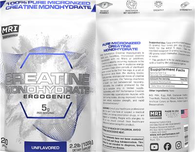 Creatine Monohydrate Ergogenic Unflavored label