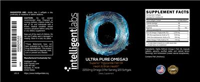 Ultra Pure Omega3 2250 mg label