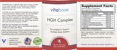 HGH Complex label