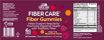 Fiber Care Mixed Fruit Flavor label