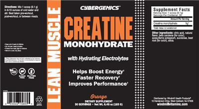 Creatine Monohydrate Orange label
