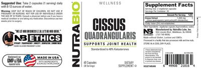 Cissus Quadrangularis label