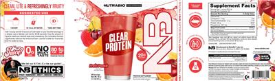Clear Protein Fruit Punch label