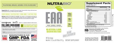 EAA Raw Unflavored label