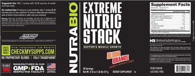 Extreme Nitric Stack Blood Orange label