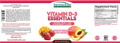 Vitamin D-3 Essentials label