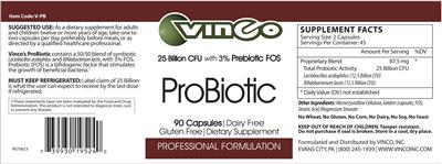 ProBiotic label