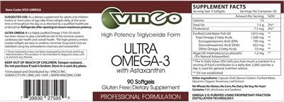 Ultra Omega-3 with Astaxanthin label