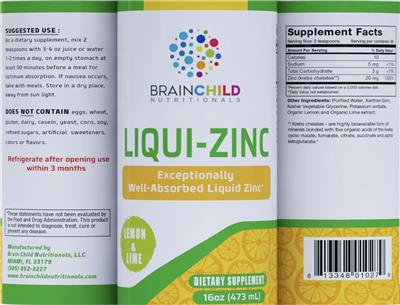 Liqui-Zinc Lemon & Lime label