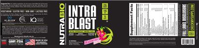 Intra Blast Dragonfruit Candy label
